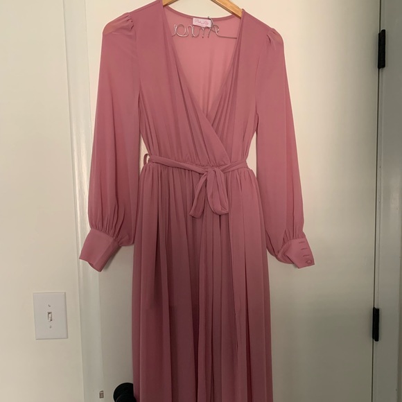 Pink Lily My Dearest Darling Mauve Maxi Dress - Picture 3 of 4